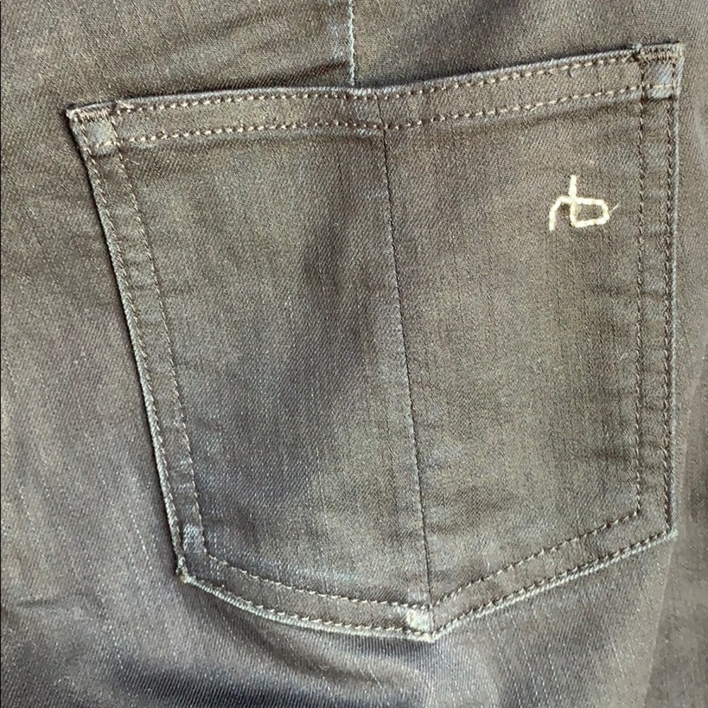 Rag & Bone Black jeans with Suade inserts size 25